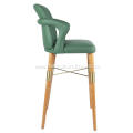 Italian light luxury green bar chair